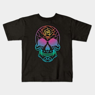 Rainbow sugar skull Kids T-Shirt